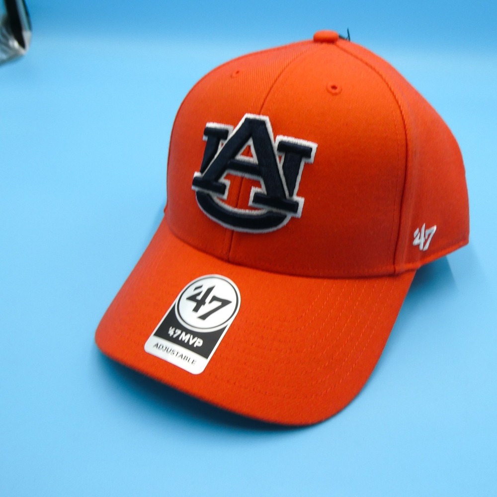 '47 Brand MVP Hat Mens One Size Auburn Tigers Orange Adjustable Wool Blend Cap